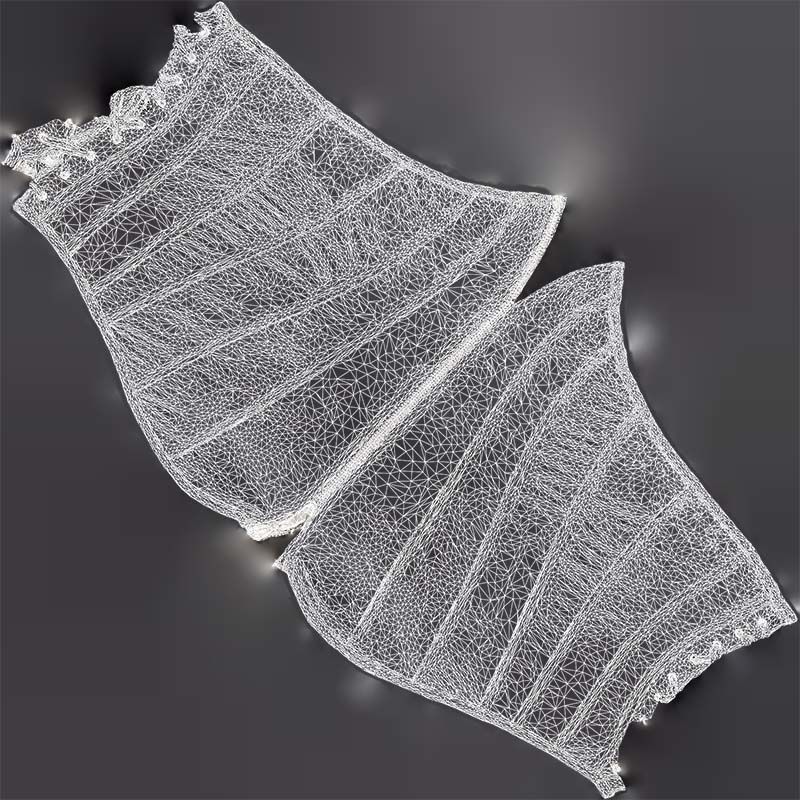 Simple Corset Low-poly 3D model_14