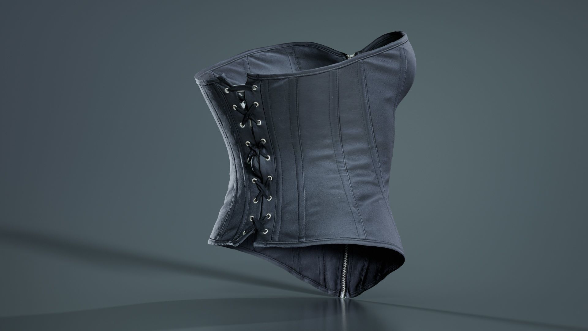 Simple Corset Low-poly 3D model_6