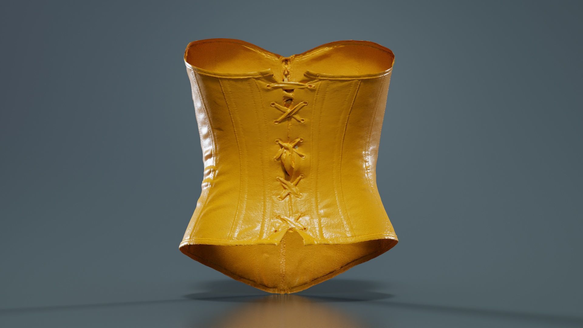 Simple Corset Low-poly 3D model_13