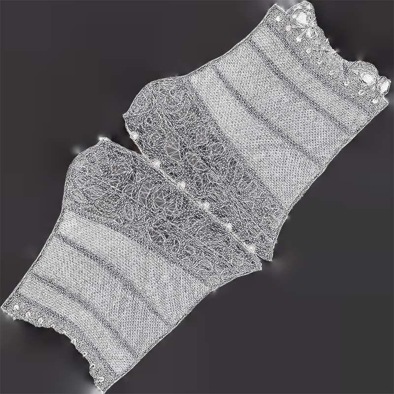 Transparant Decorated Corset Low-poly 3D model_14