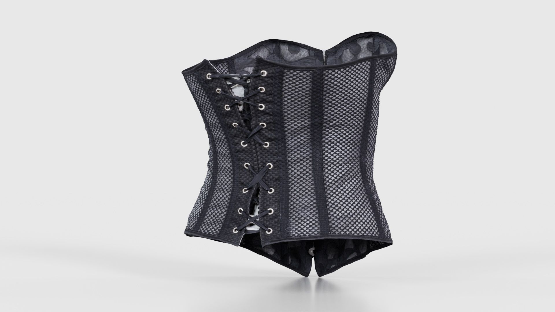 Transparant Decorated Corset Low-poly 3D model_20
