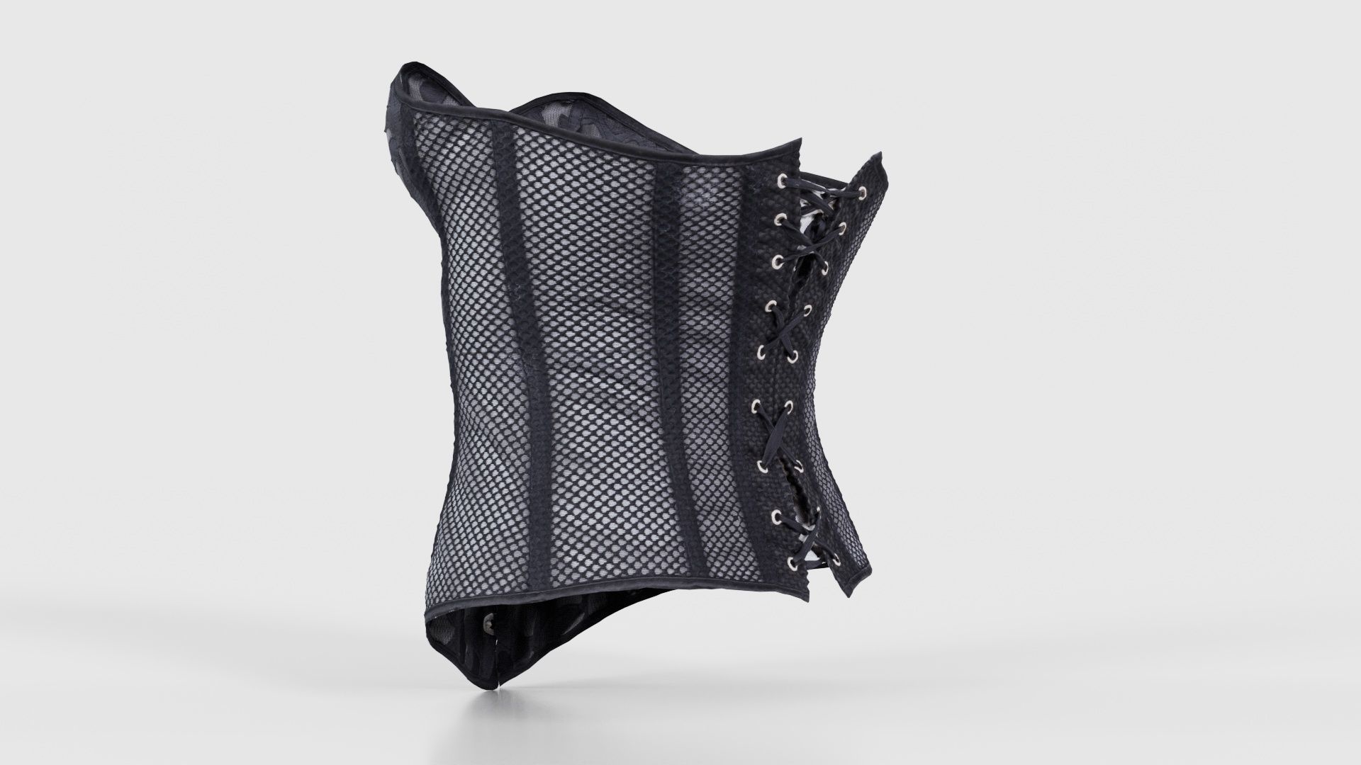 Transparant Decorated Corset Low-poly 3D model_23