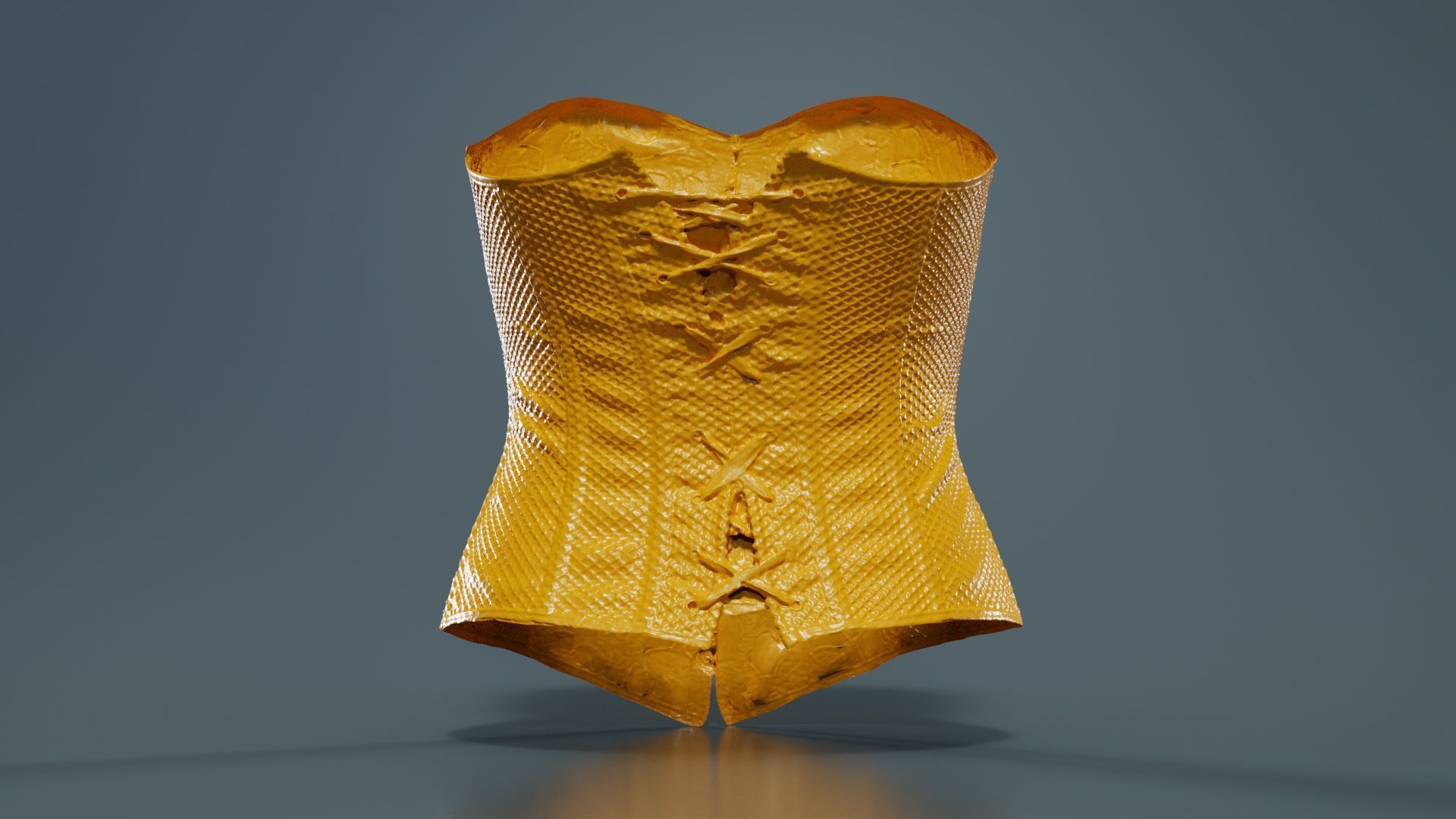 Transparant Decorated Corset Low-poly 3D model_13