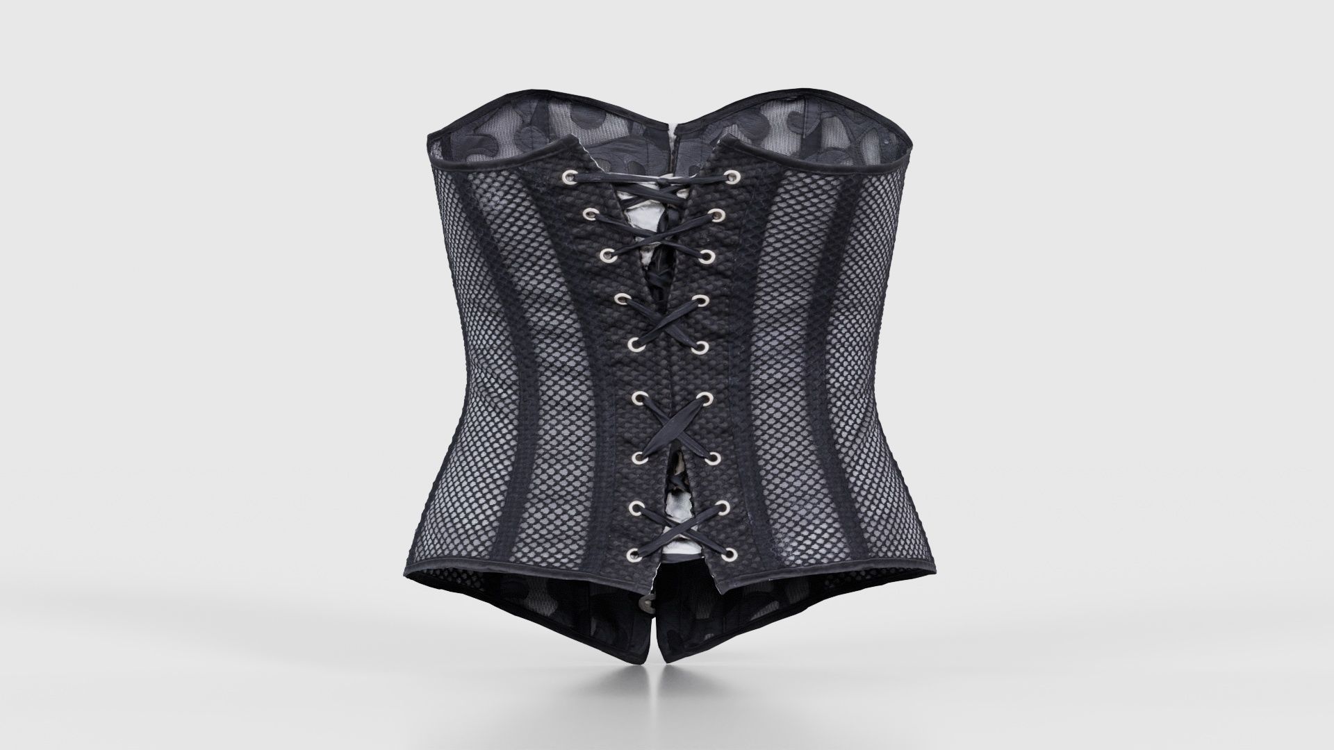 Transparant Decorated Corset Low-poly 3D model_21