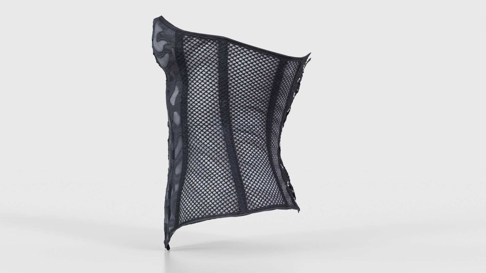Transparant Decorated Corset Low-poly 3D model_24