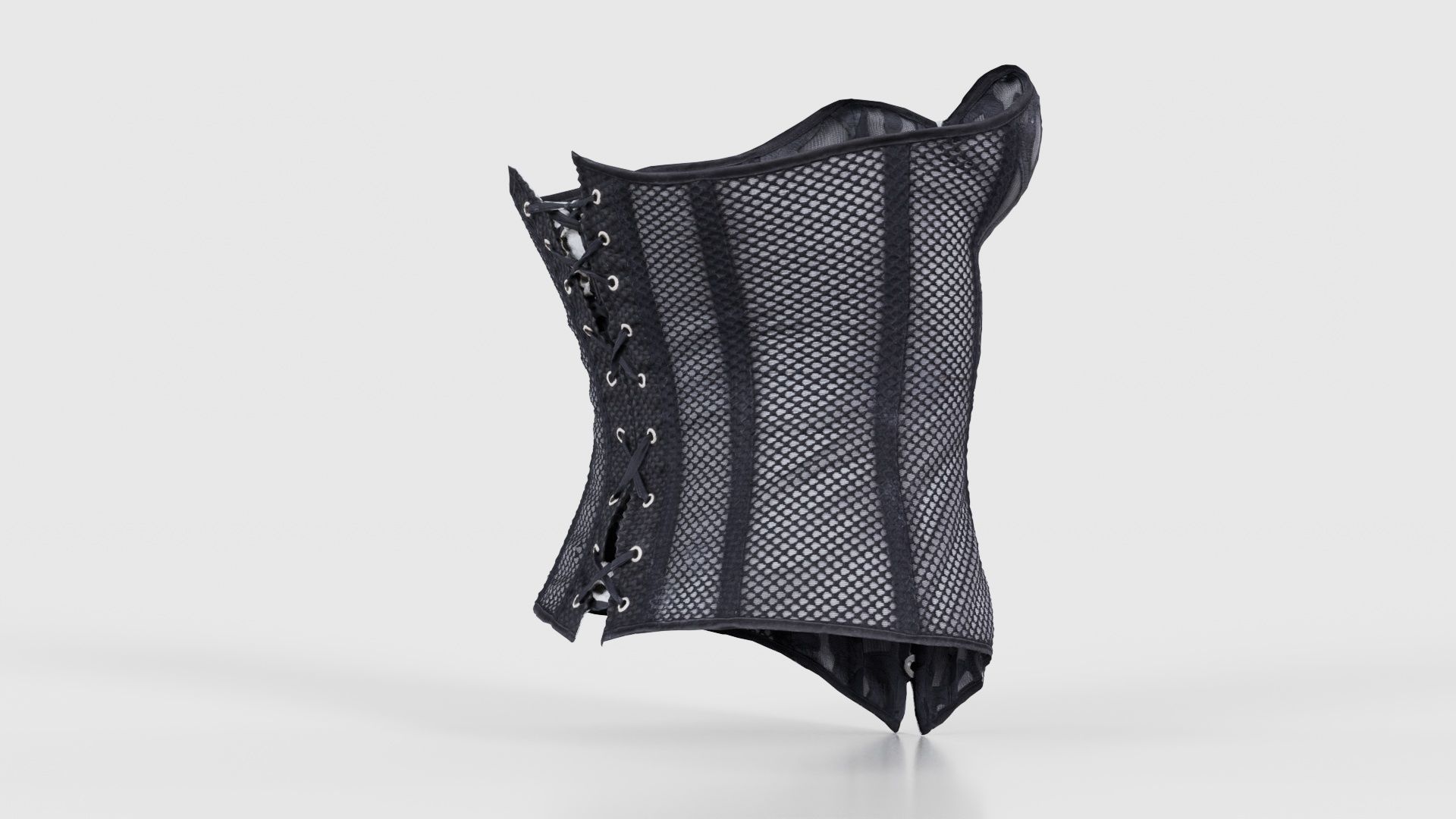 Transparant Decorated Corset Low-poly 3D model_19
