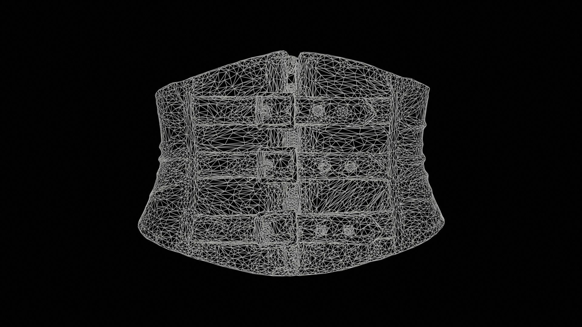 Waspie Corset Low-poly 3D model_11