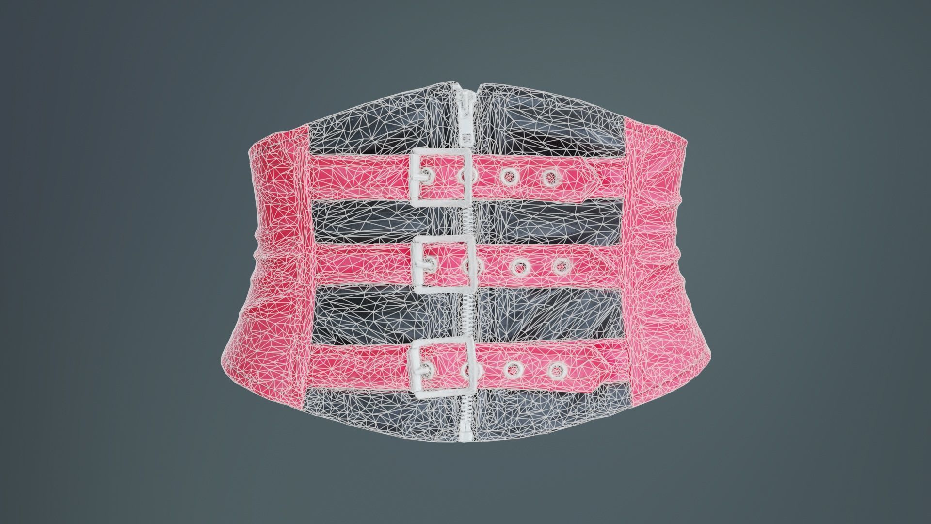 Waspie Corset Low-poly 3D model_9