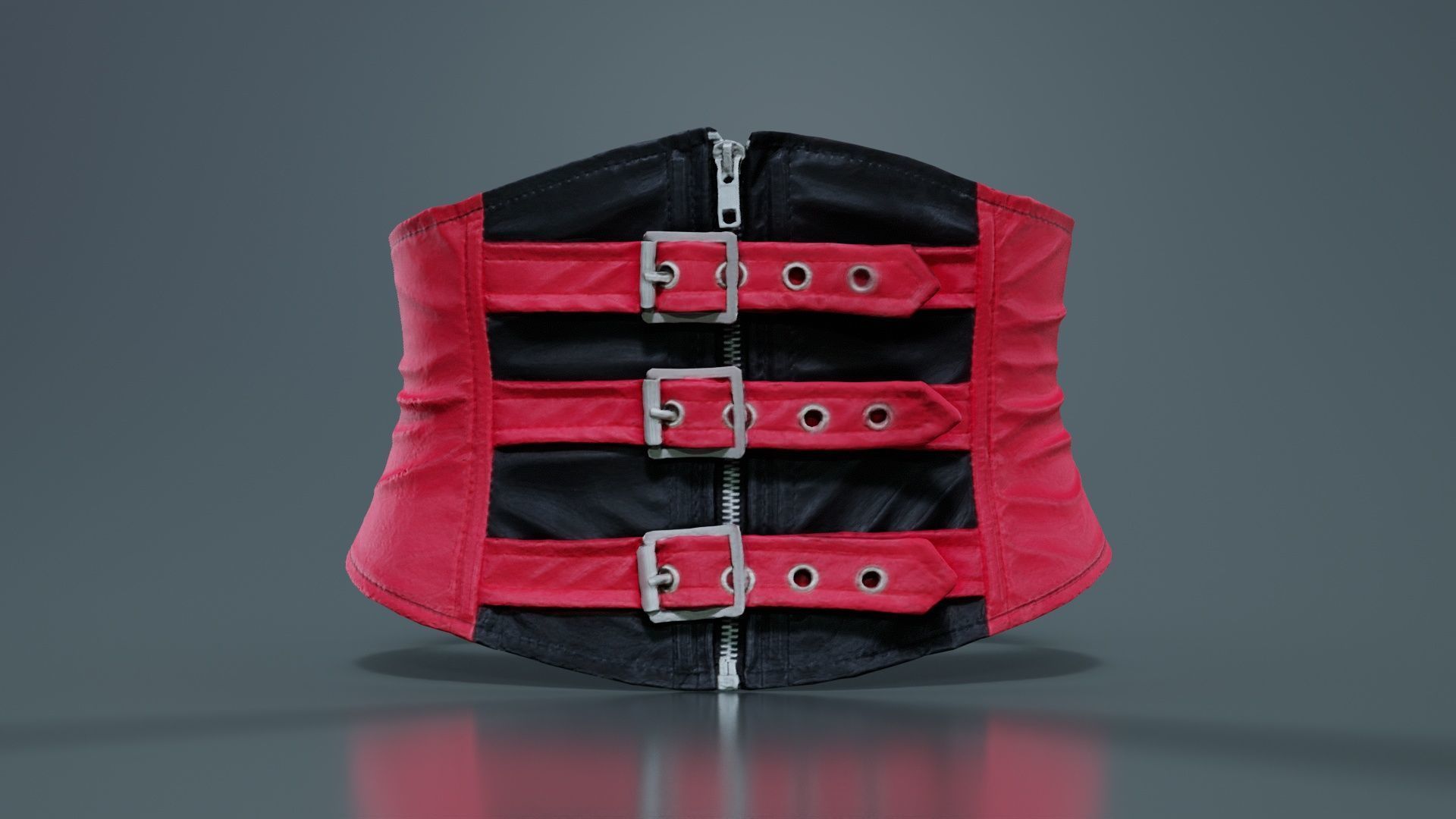 Waspie Corset Low-poly 3D model_1