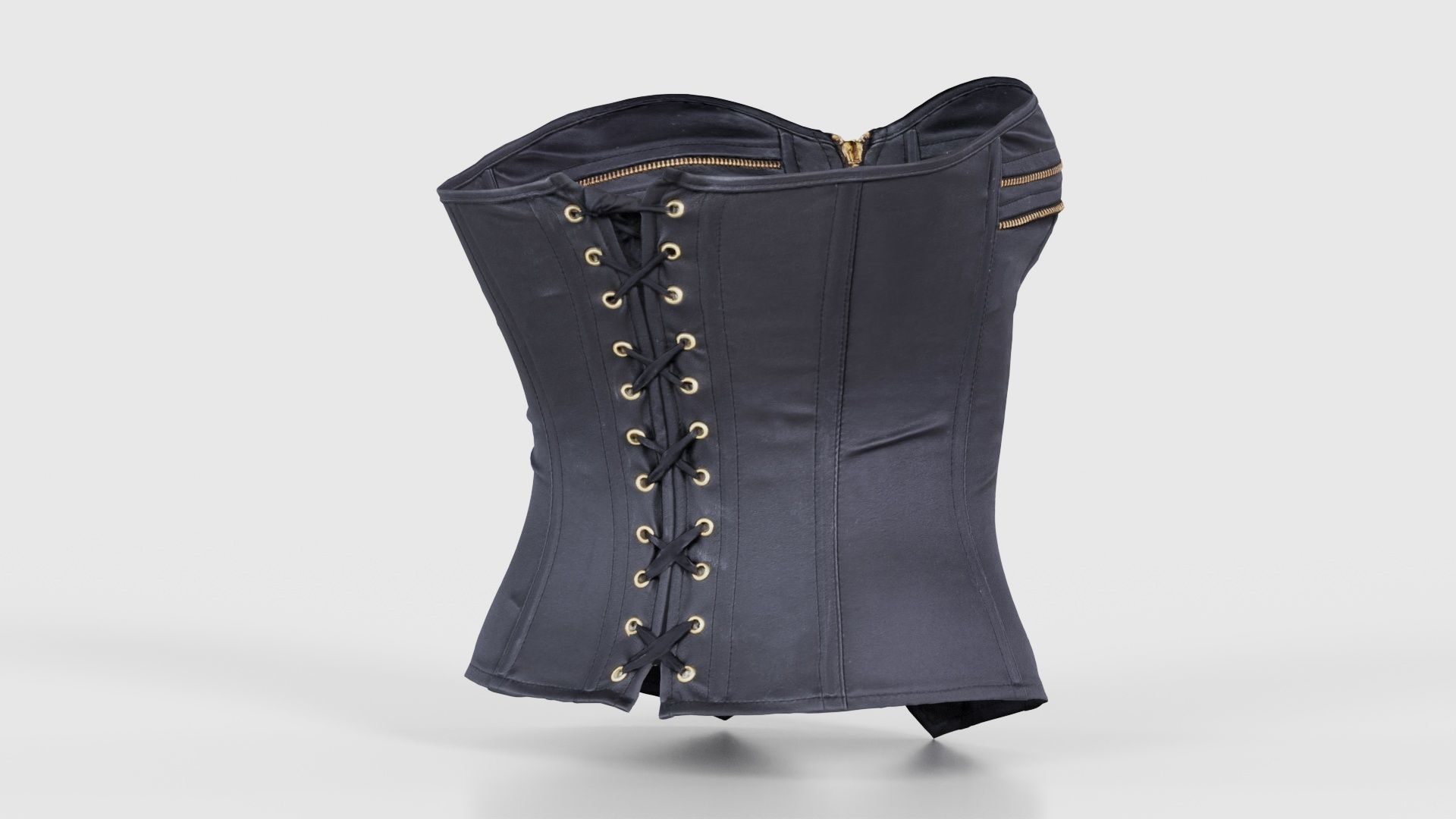 Zipper Corset Low-poly 3D model_20