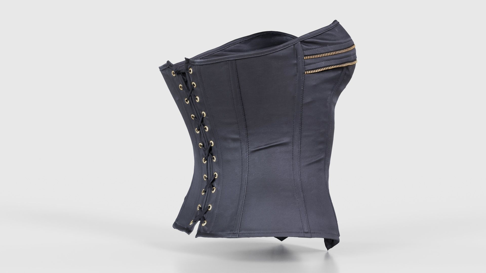 Zipper Corset Low-poly 3D model_19