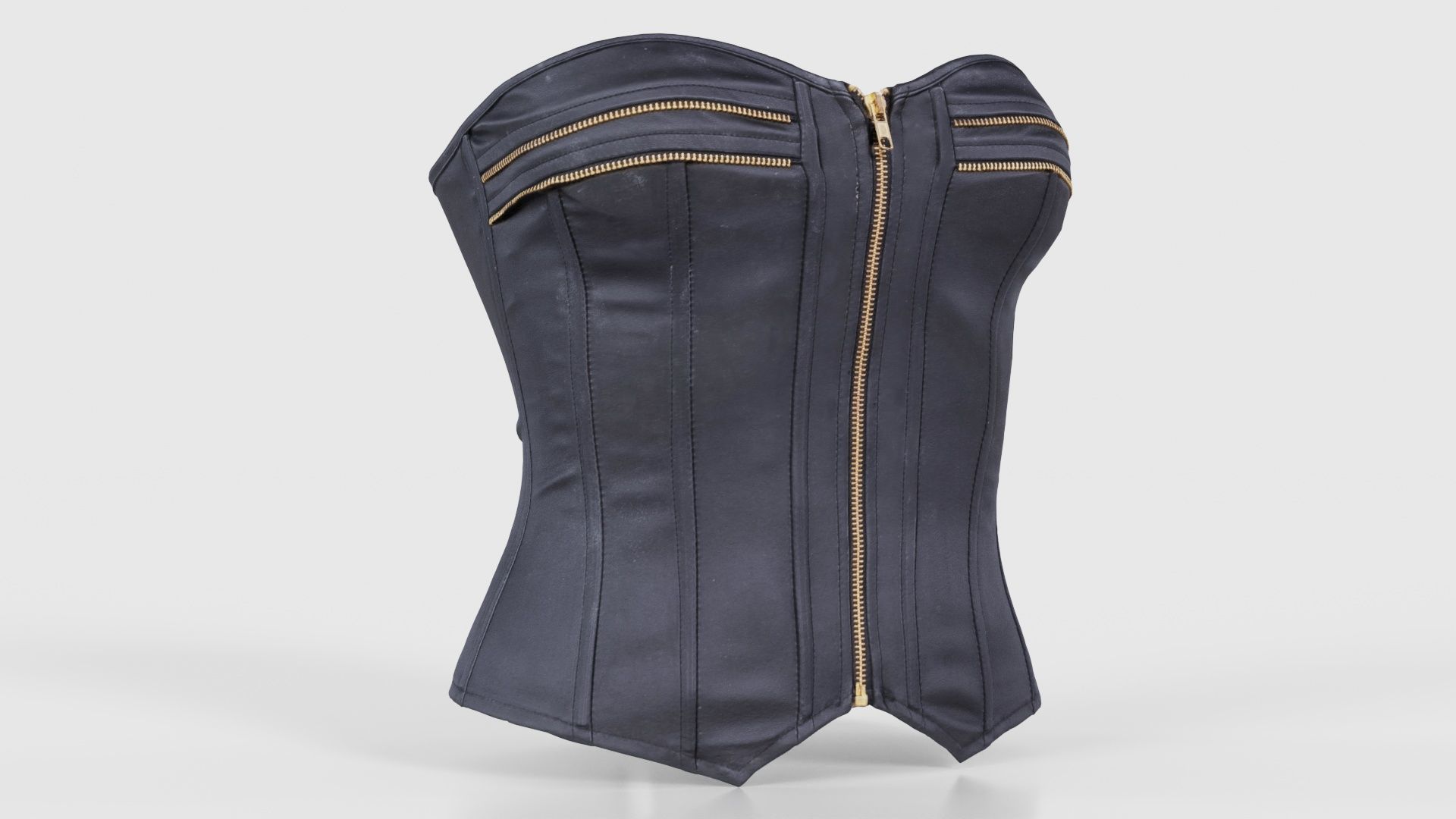 Zipper Corset Low-poly 3D model_16