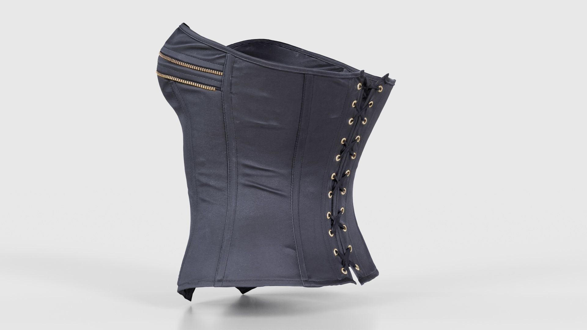Zipper Corset Low-poly 3D model_23