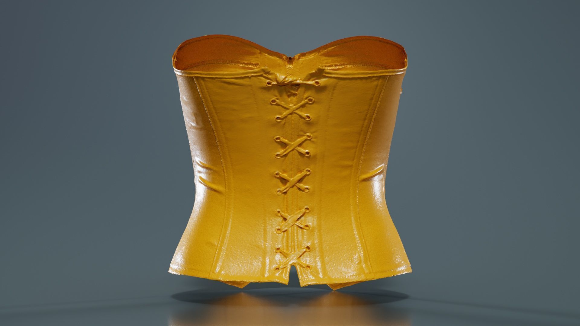 Zipper Corset Low-poly 3D model_13
