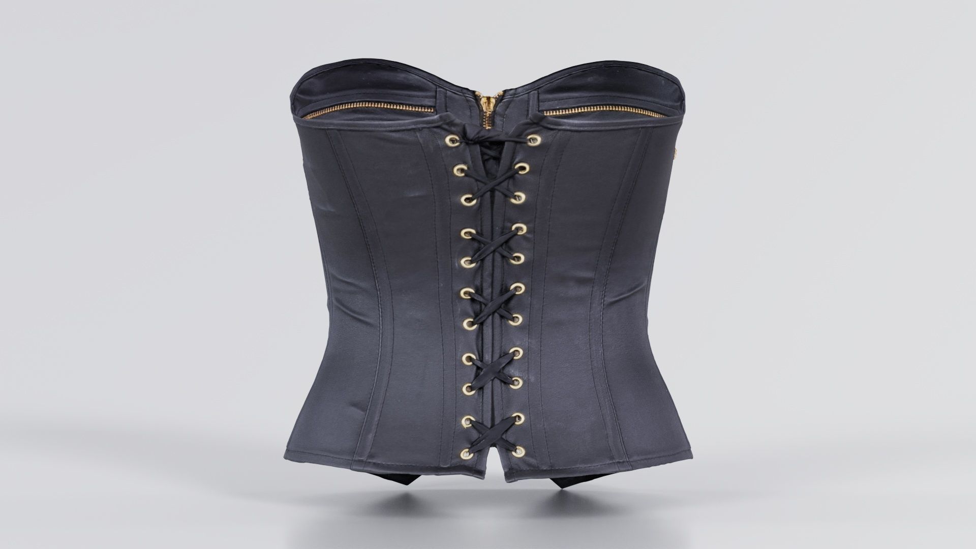 Zipper Corset Low-poly 3D model_8