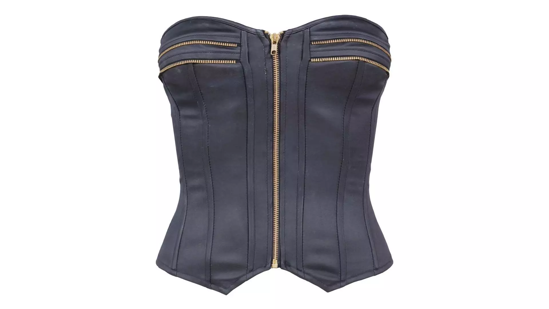 Zipper Corset Low-poly 3D model_0