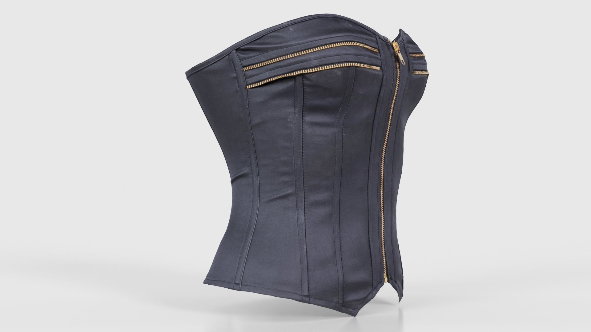 Zipper Corset Low-poly 3D model_17