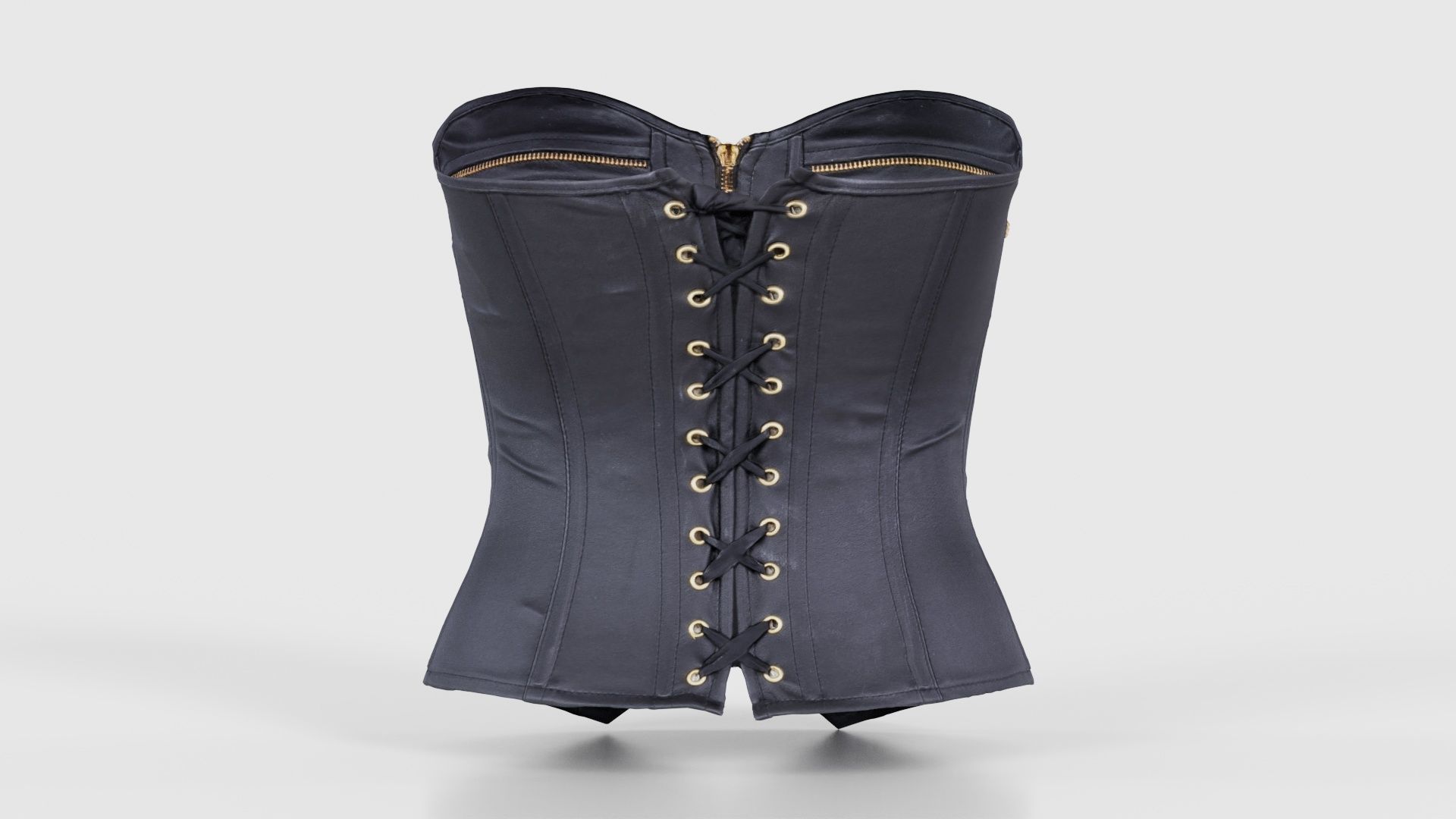 Zipper Corset Low-poly 3D model_21