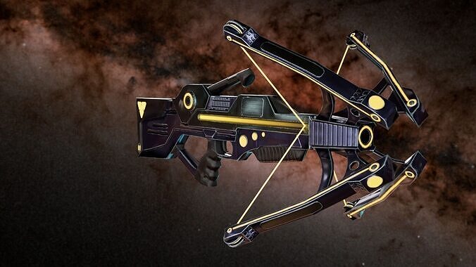 Sci-Fi Crossbow Low-poly 3D model