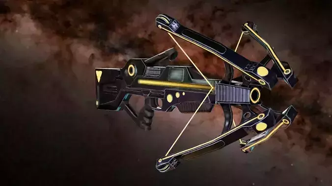Sci-Fi Crossbow Low-poly 3D model