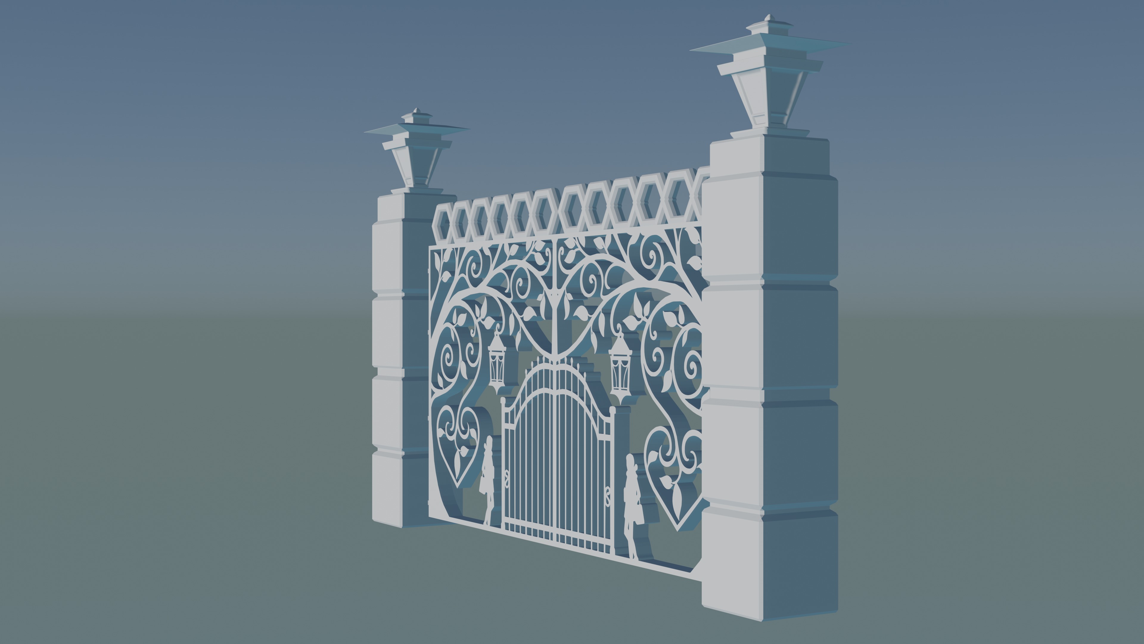 Gateway Exterior Gate 3D print model_2