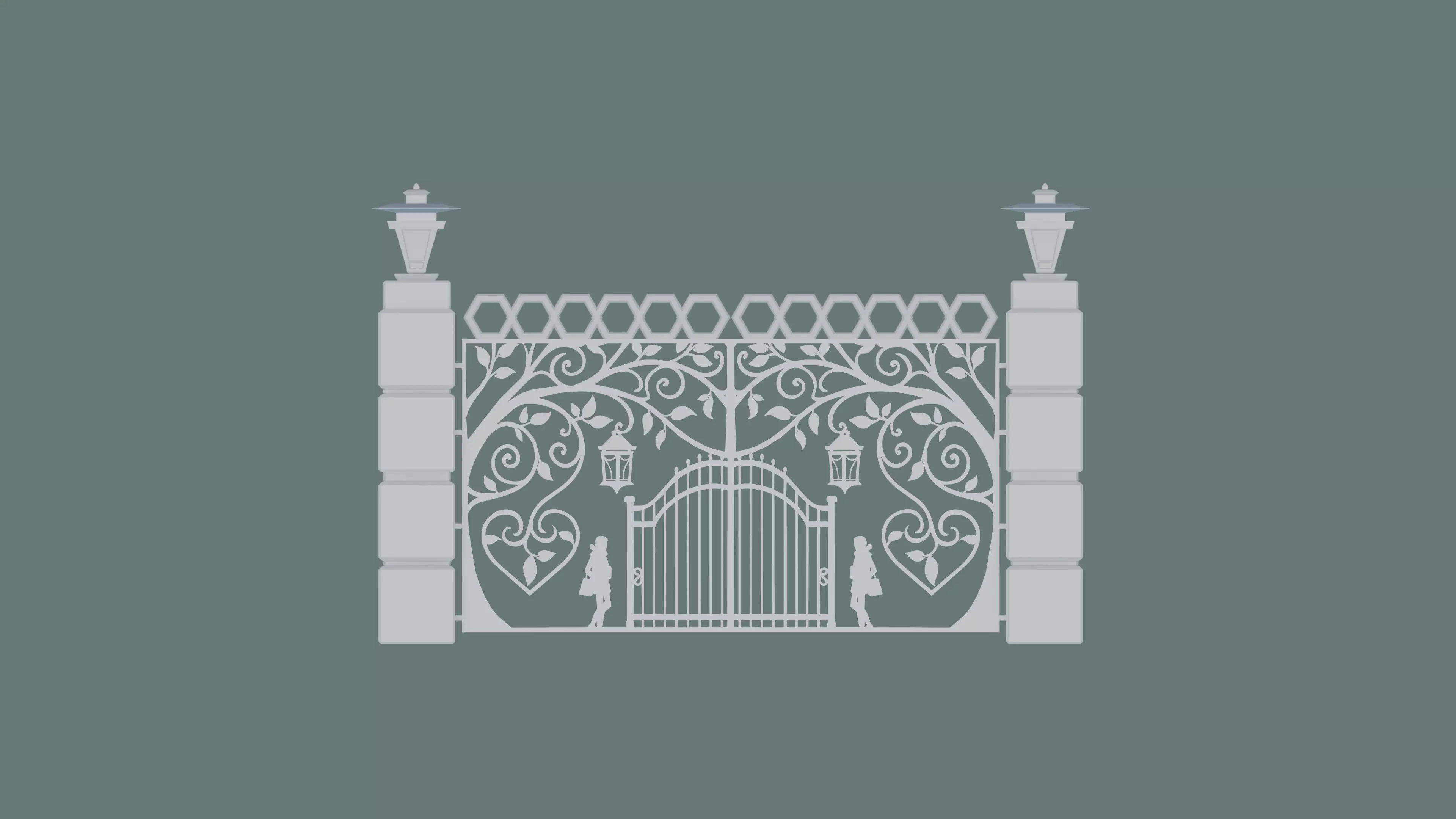 Gateway Exterior Gate 3D print model_0