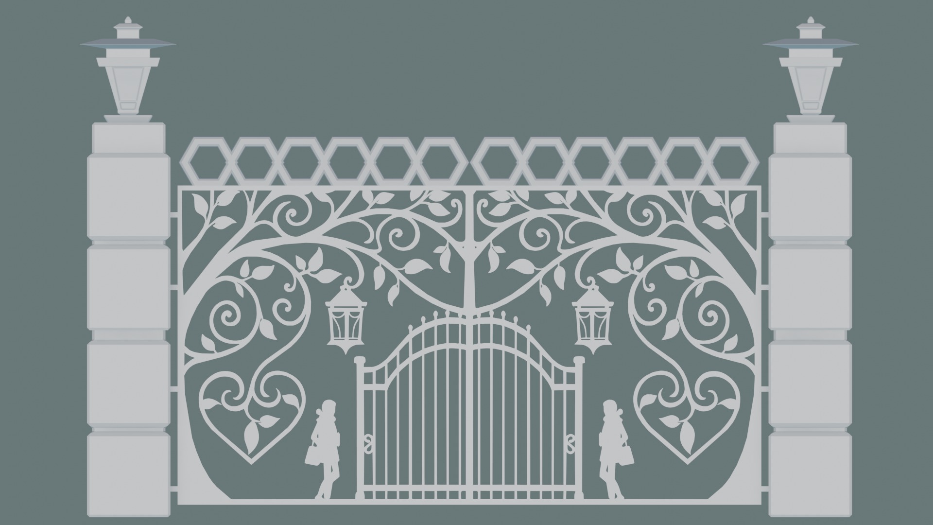 Gateway Exterior Gate 3D print model_1