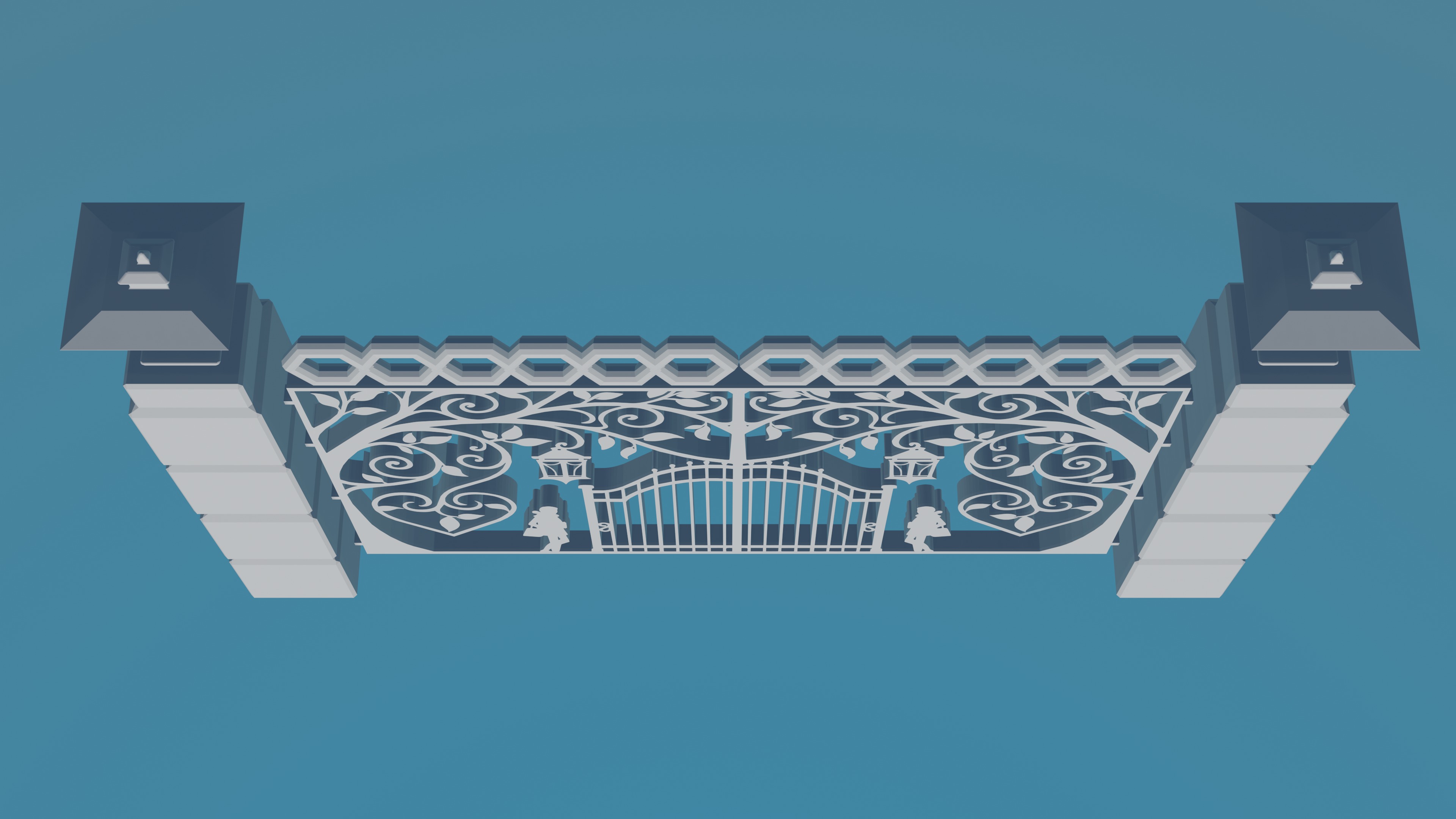 Gateway Exterior Gate 3D print model_3