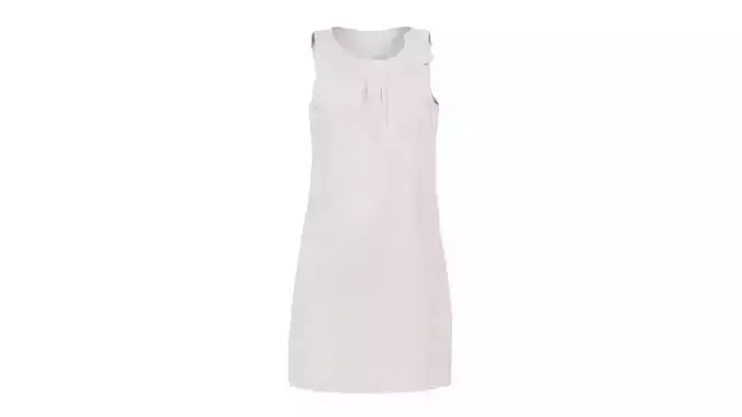 Beige Sleeveless Dress Low-poly 3D model