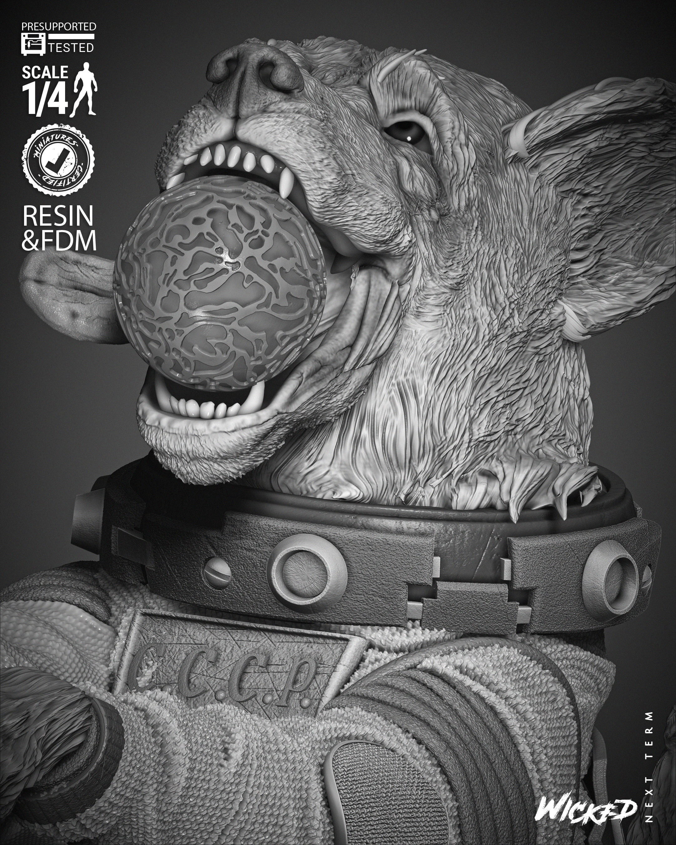 Wicked Marvel Cosmo Bust  3D print model_17