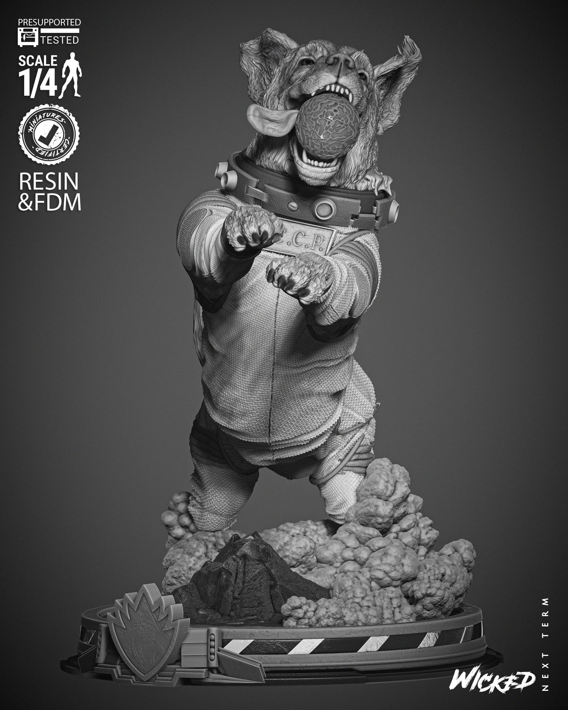 Wicked Marvel Cosmo Bust  3D print model_1