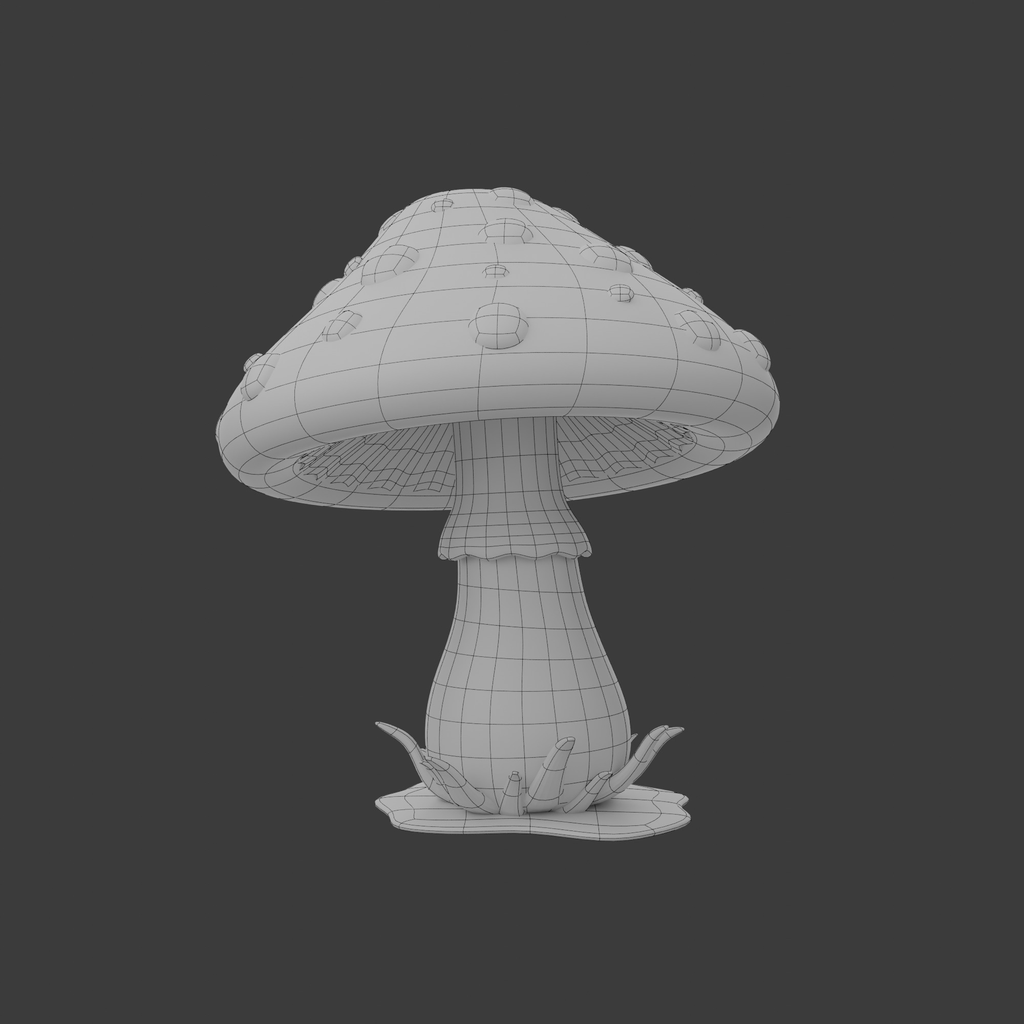 Mushroom cartoon 3D model_10