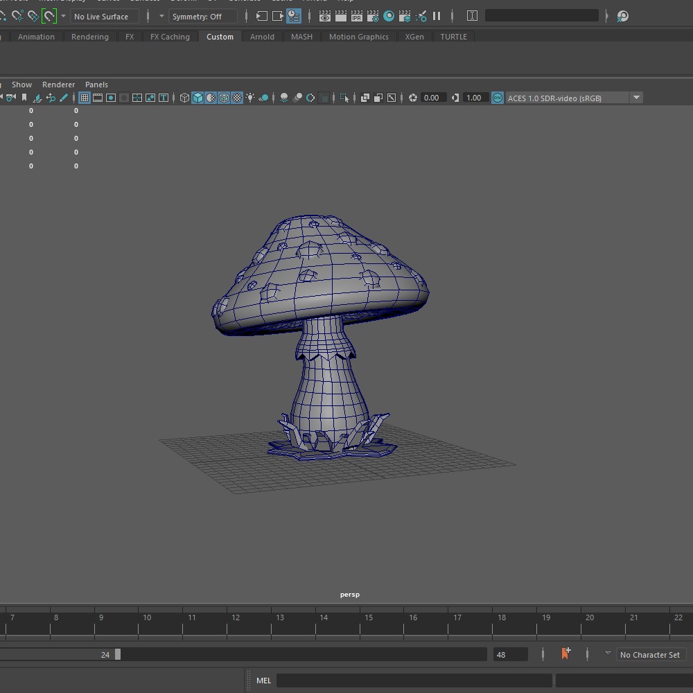 Mushroom cartoon 3D model_14