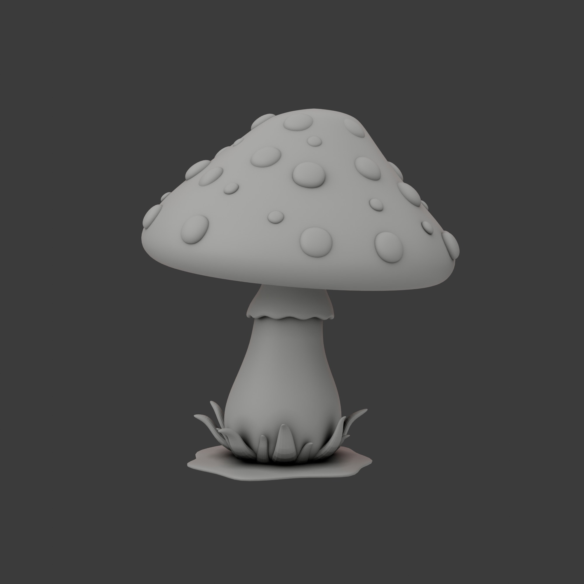 Mushroom cartoon 3D model_8