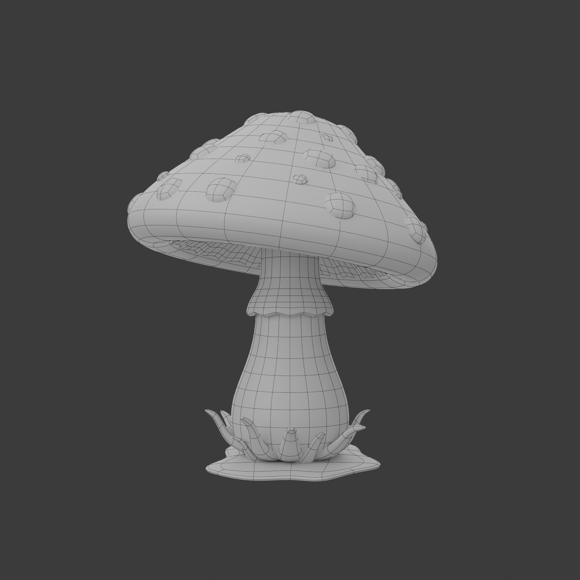 Mushroom cartoon 3D model_9