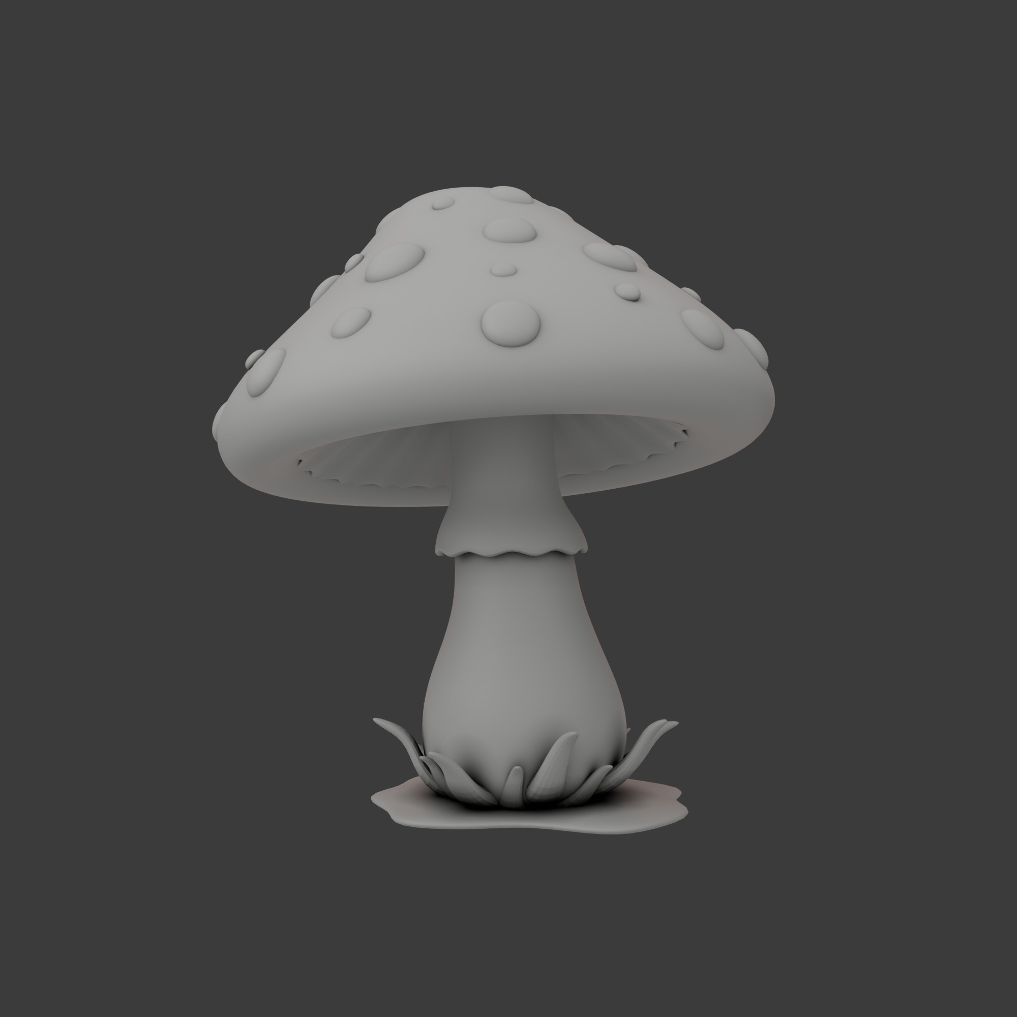 Mushroom cartoon 3D model_6