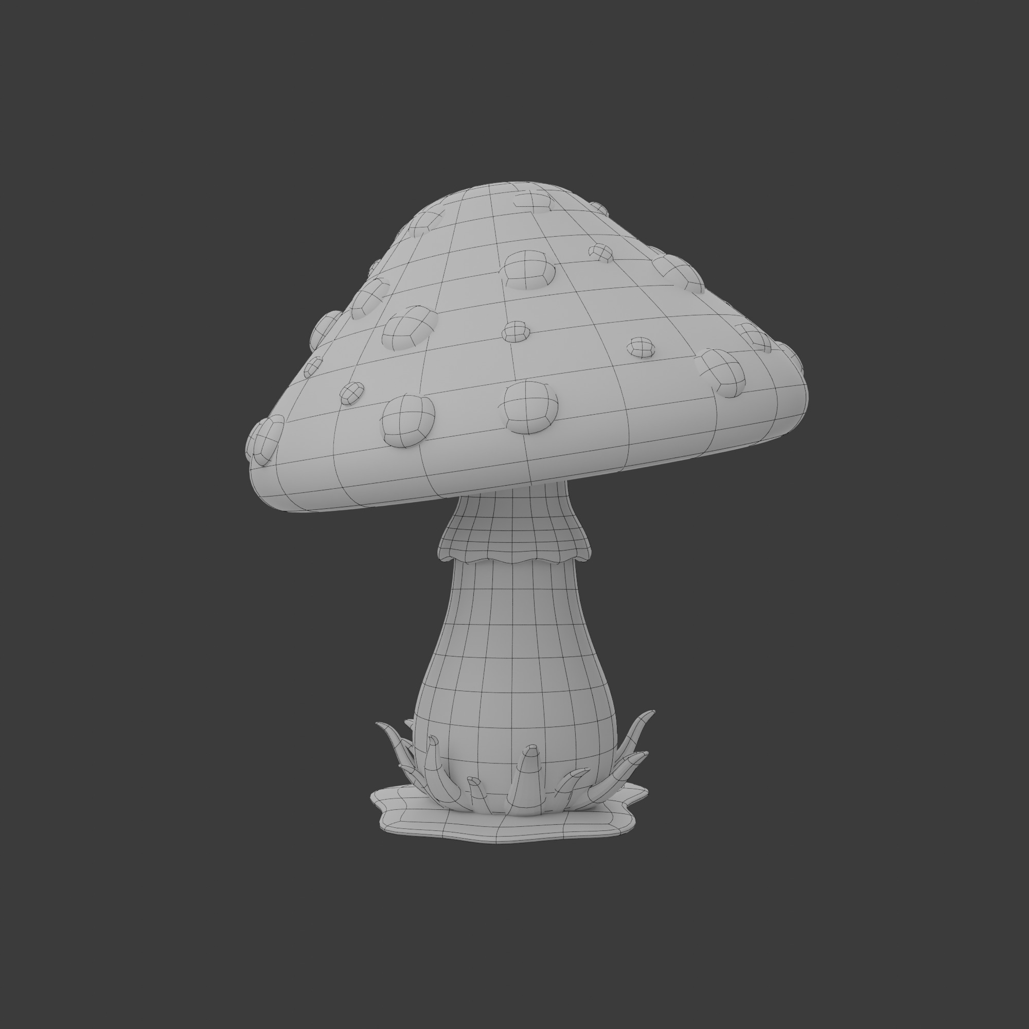 Mushroom cartoon 3D model_11