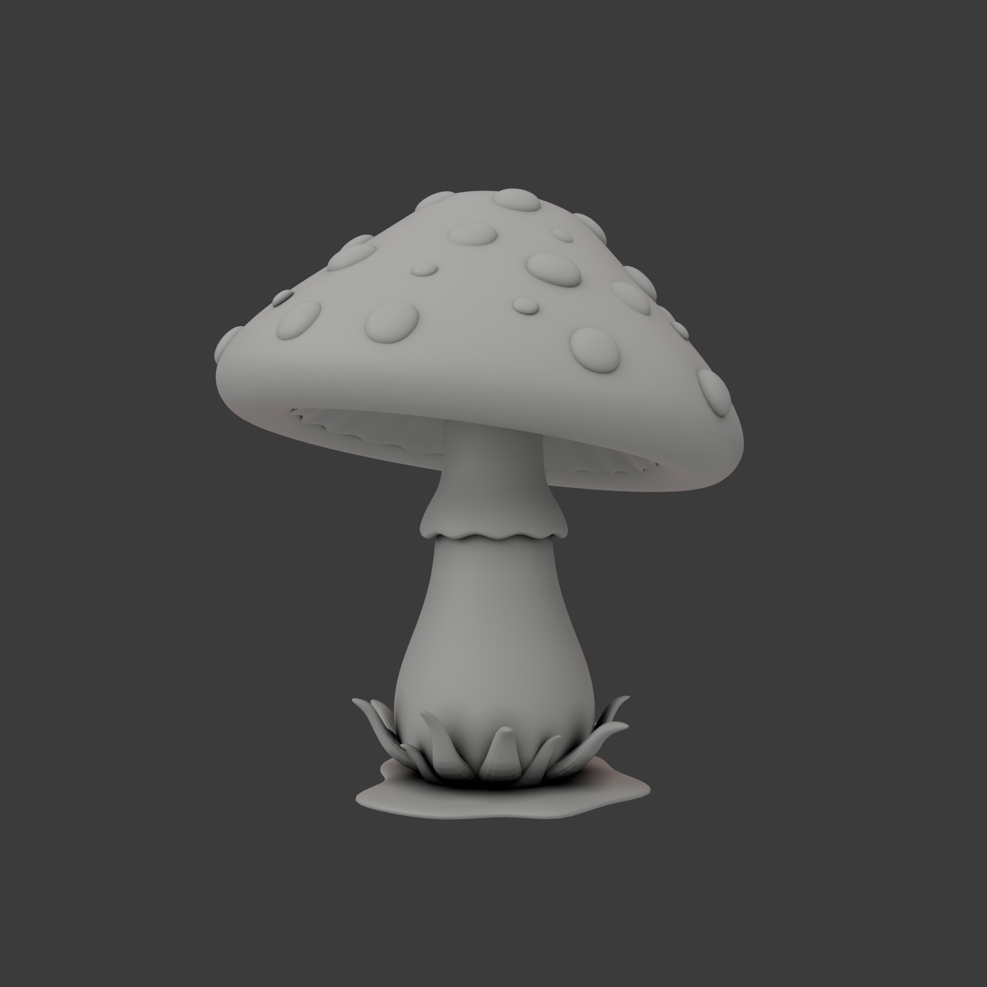 Mushroom cartoon 3D model_5