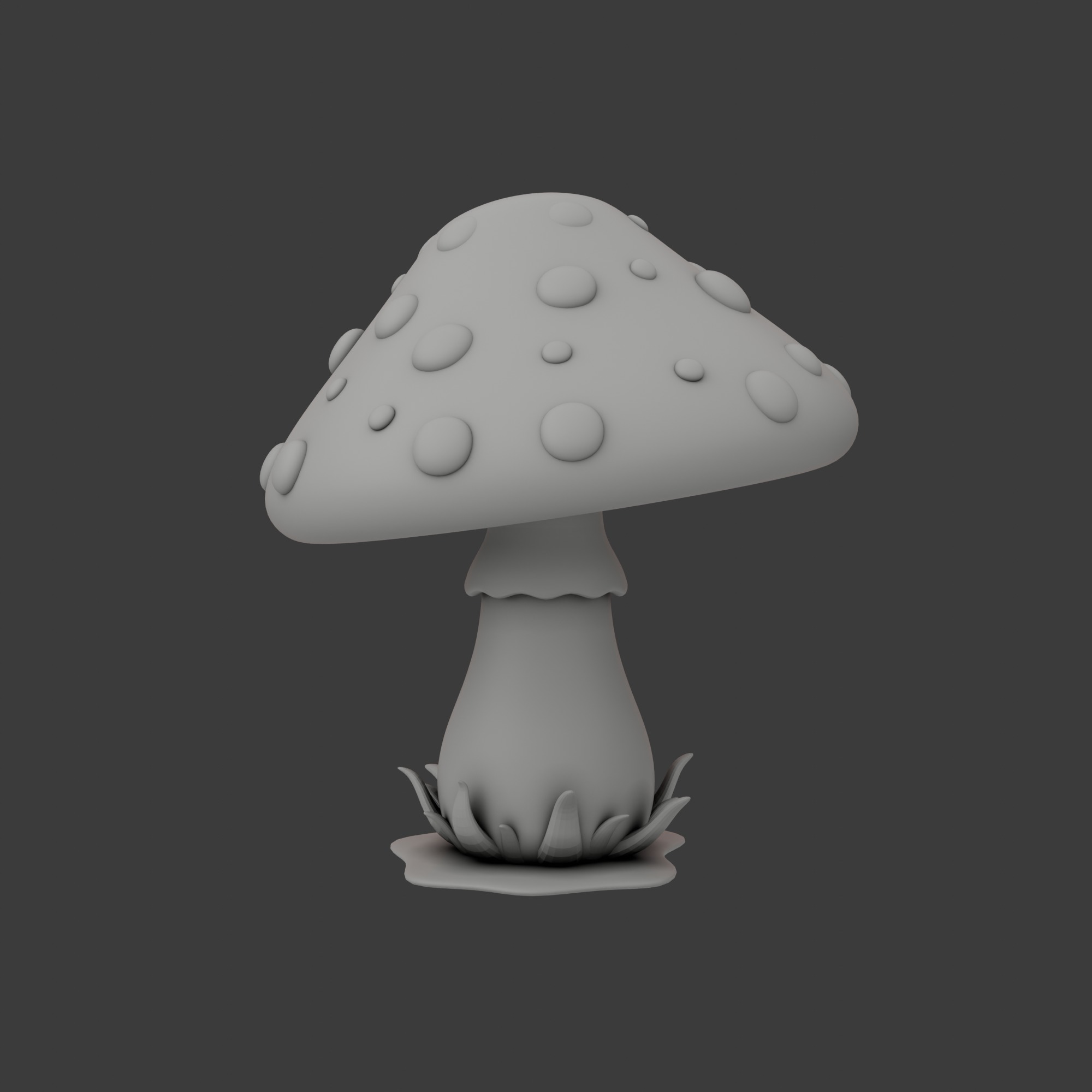 Mushroom cartoon 3D model_7
