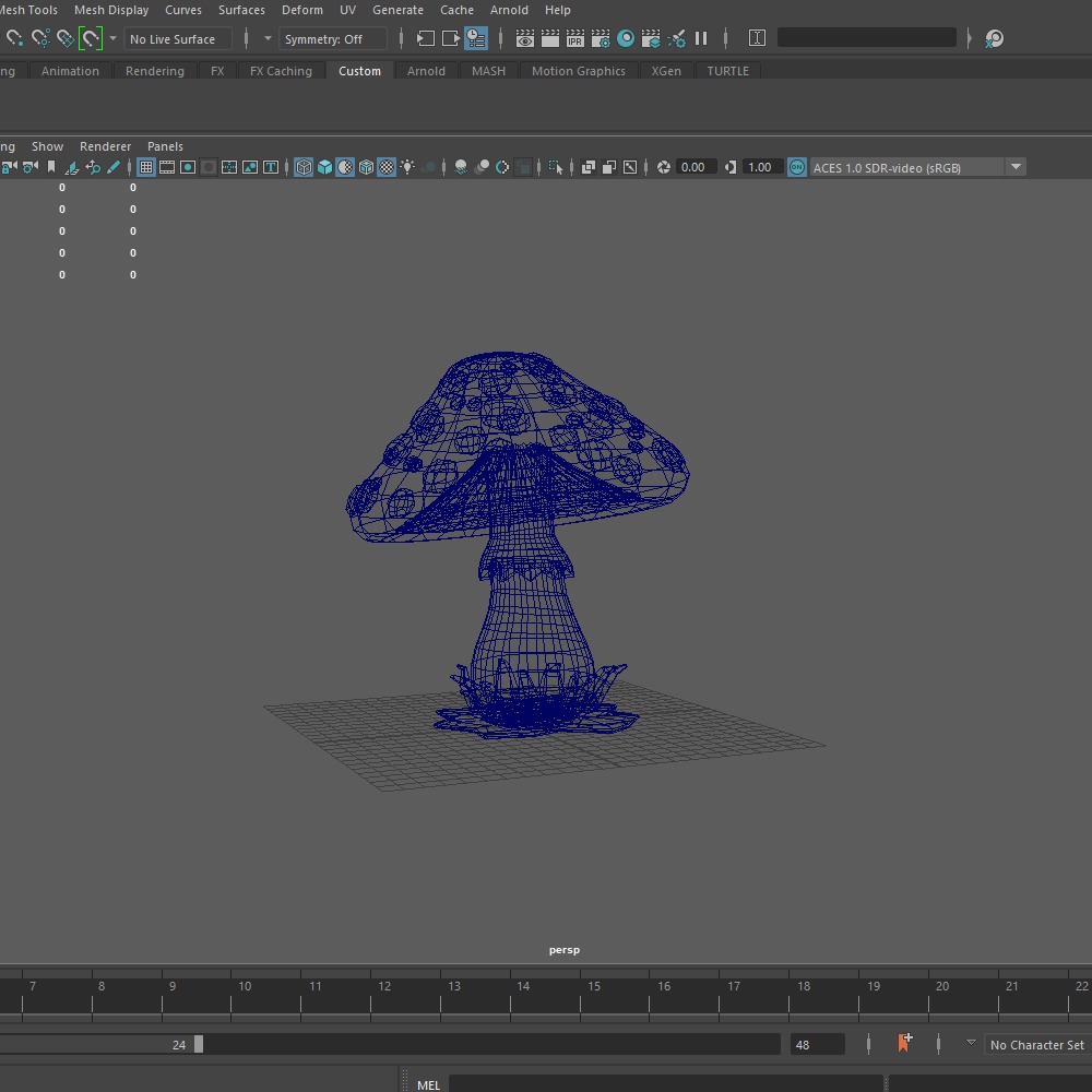 Mushroom cartoon 3D model_15