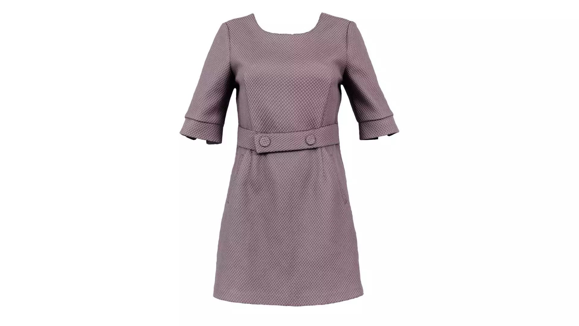 Brown Belt Dress Low-poly 3D model