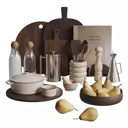 Kitchen Decor Set With Pears