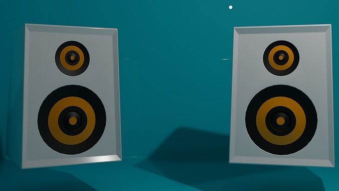 speakers - low poly Low-poly 3D model