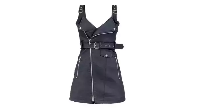 Cute Leather Dress Low-poly 3D model
