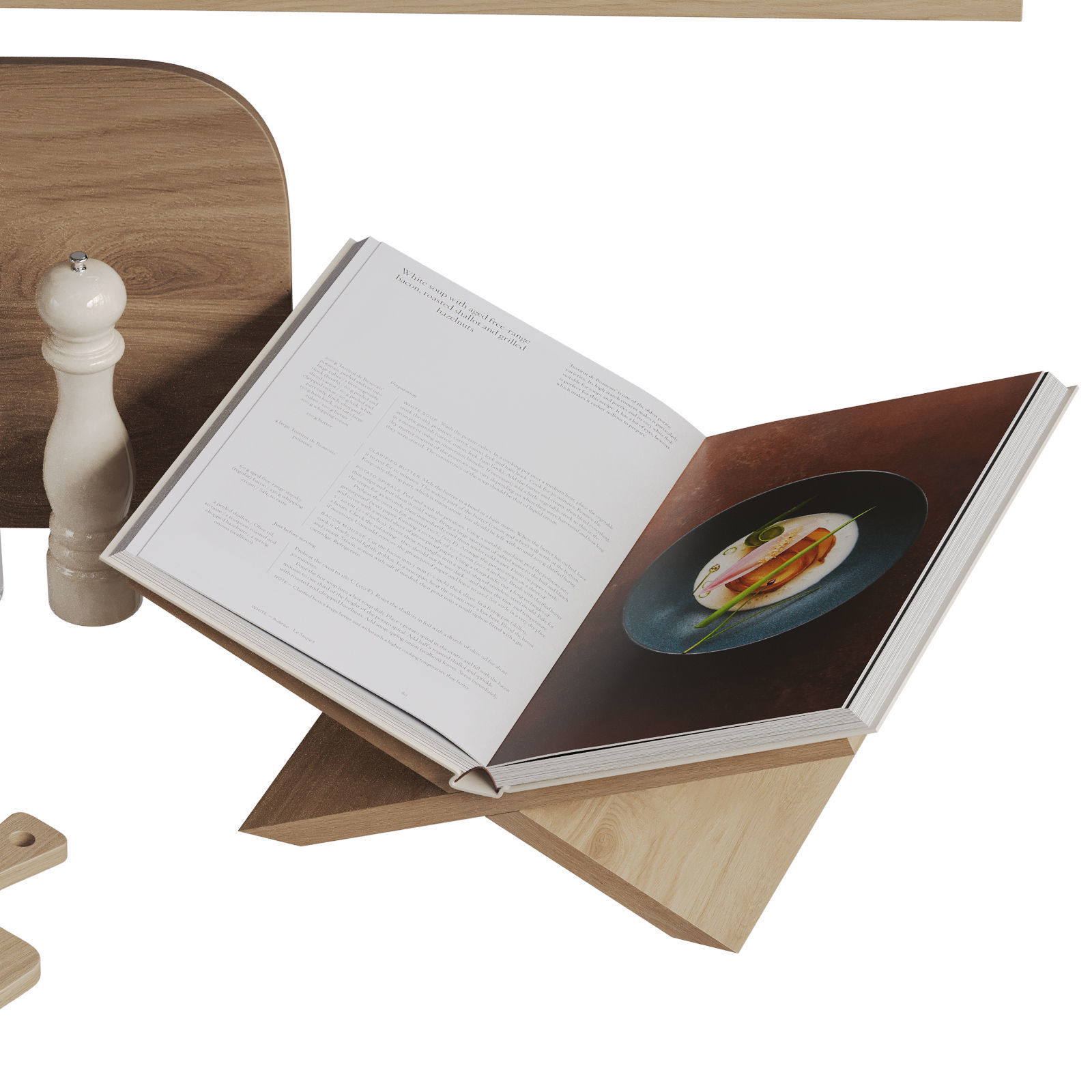 Kitchen Decor With Coffee Machine and Croissants 3D model_3