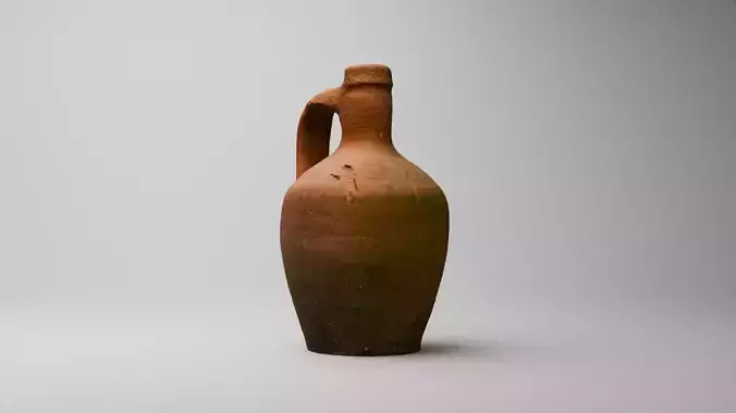 Weathered Clay Bottle 