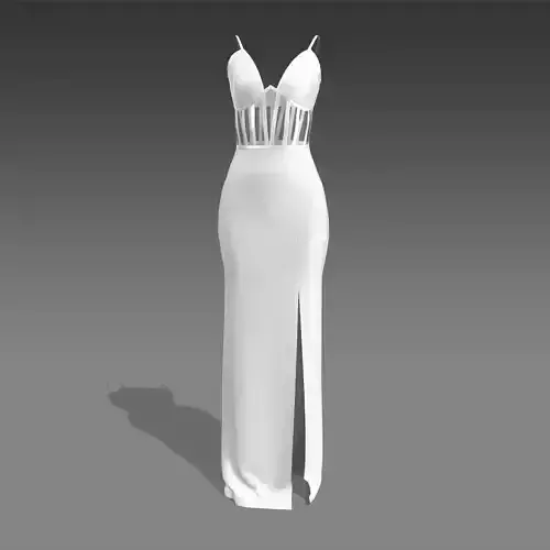 corset dress  modern chic long dress