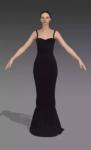 dress black color strap detail