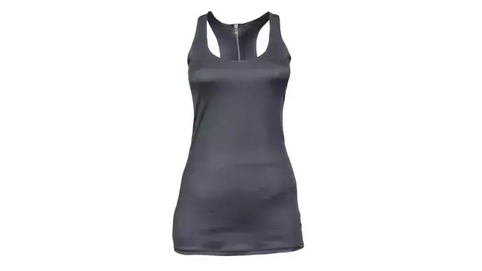 Leather Back Zipper Dress