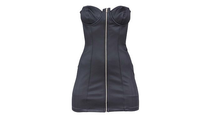 Leather Cups Dress Low-poly 3D model